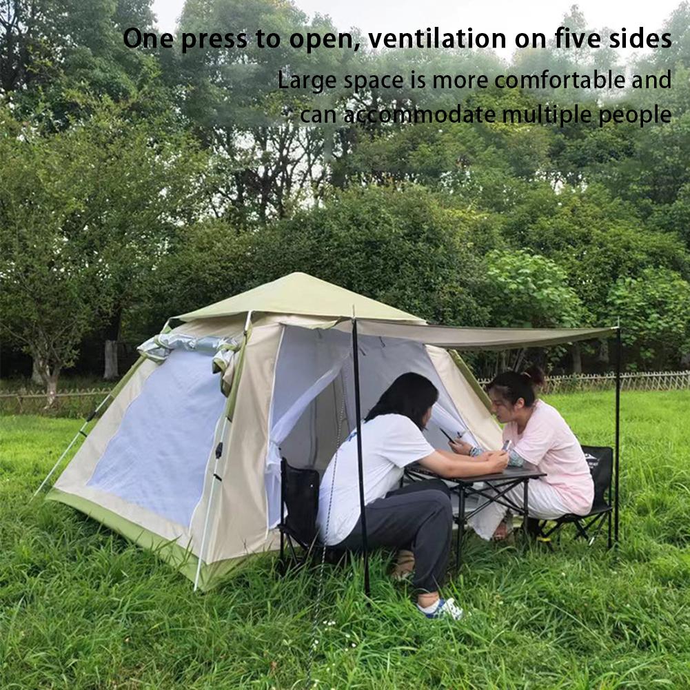 Cheap Goat Tents 4 6 People Outdoor Tent Portable Folding Sun Protective Rainstorm Prevention Four sided Full Automatic Tent   